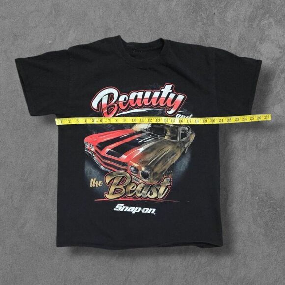 Vintage Snap On Tools Beauty And The Beast Camaro Large Tee Shirt Distressed - Picture 4 of 5